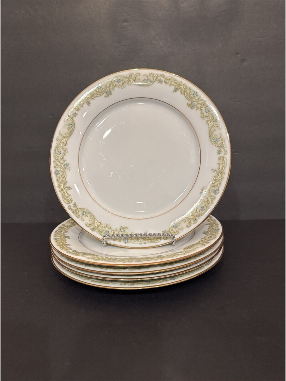 Vintage Contemporary By Noritake (5) Maytone Dinner Plates 10.5” Fine China
